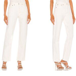 NEW Agolde White Lana Straight Jeans